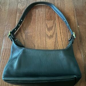 Coach Vintage Black Leather Shoulder Bag
